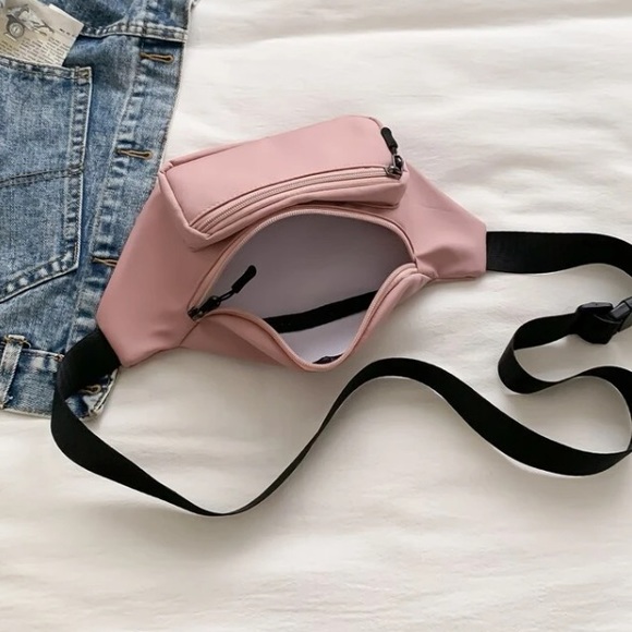 💙 Women’s Nylon Double Front Pockets Adjustable Strap Fanny Pack - Picture 6 of 8